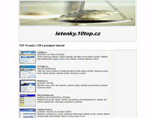 Tablet Screenshot of letenky.10top.cz